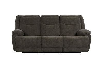 Asheville Gray Manual Recliner Sofa Oversize