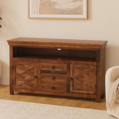 Mason Mango Wood 3-Drawer 2-Door Media Sideboard