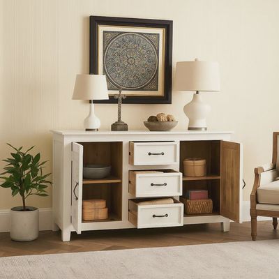 Carved Lace Solid Wood Sideboard