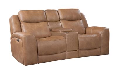 Corinthian Carmel Manual Reclining Loveseat with Console