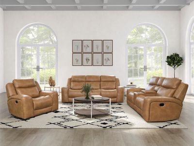 Corinthian Carmel Manual Reclining Loveseat with Console