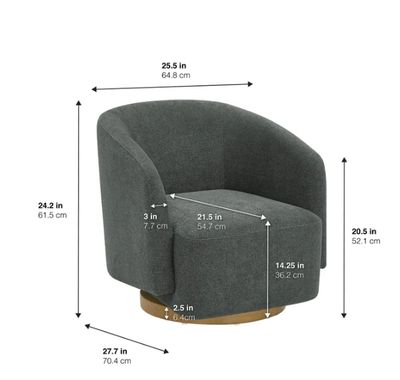 Henredon Mini Murphy Kids Swivel Accent Chair