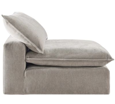 Sereen Fabric Armless Chair, Taupe