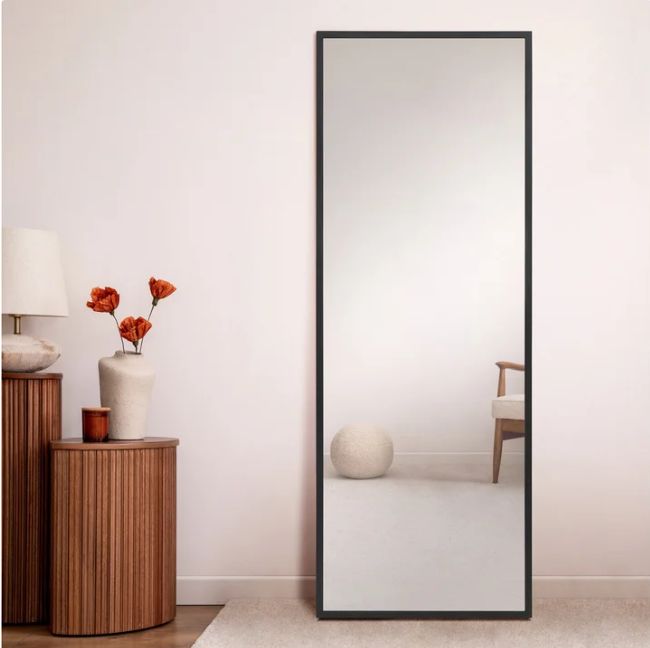 Morris Black Trim Floor Mirror