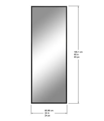 Morris Black Trim Floor Mirror