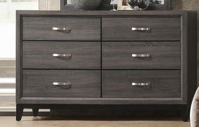 Oak Bluff  6 Drawers Gray Dresser