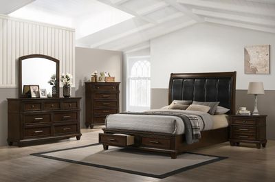 Bradford  Brown Storage Queen Bed