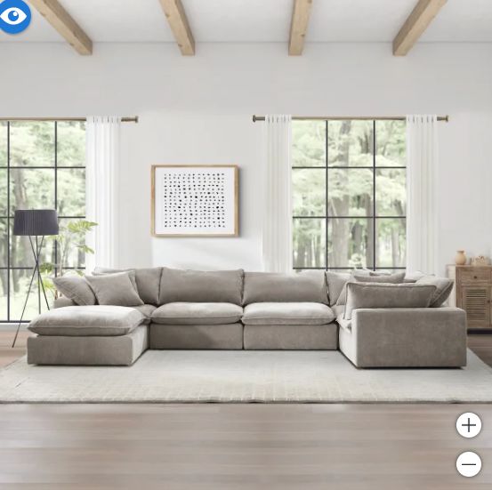 Sereen 6-piece Fabric Modular Sectional, Color: TAUPE