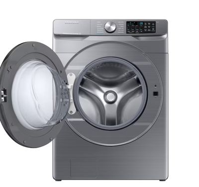 Samsung Super Speed Wash High Efficiency Stackable Medium ( 4.5-cu ft ) Front-Load Washer with Steam Cycle ( Platinum )