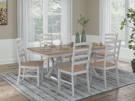 Purlaney Dining Table and 6 Chairs