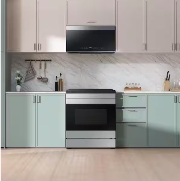 2.1 cu. ft. 1000 W Stainless Steel Over-the-Range Smart Microwave with Auto Connectivity and LCD Display