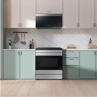 2.1 cu. ft. 1000 W Stainless Steel Over-the-Range Smart Microwave with Auto Connectivity and LCD Display