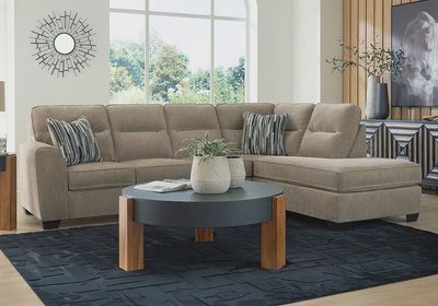 Mocha 2pc RAF Chaise Sectional