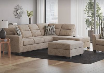 Mocha 2pc RAF Chaise Sectional