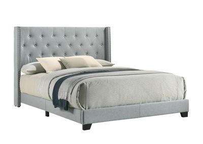 Teal King Bed Upholstered