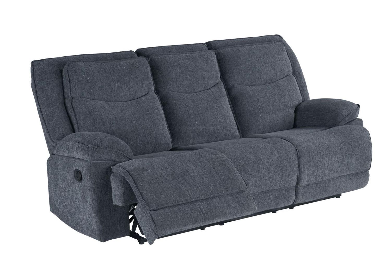 Asheville Gray Manual Recliner Sofa