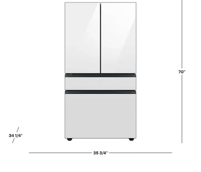 Samsung - BESPOKE 29 cu. ft. 4-Door French Door Smart Refrigerator with Beverage Center