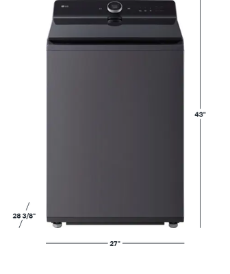 LG - 5.5 Cu. Ft. High Efficiency Smart Top Load Washer with EasyUnload - Matte Black