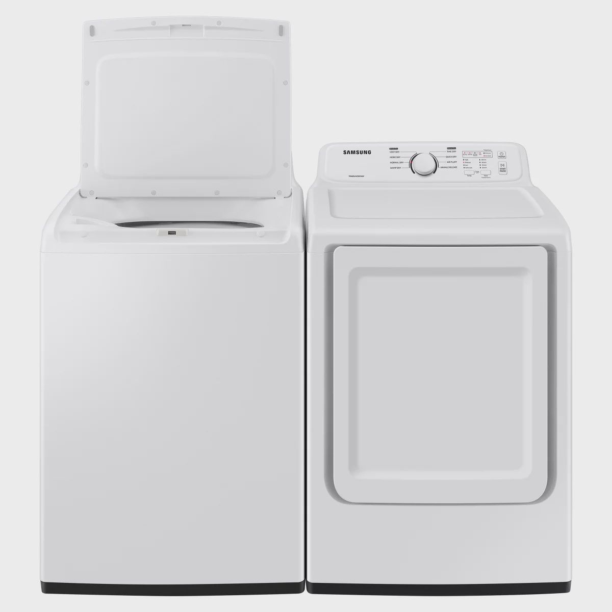 Samsung 4.1 cu. ft. Capacity Top Load Washer with Soft-Close Lid and 7.2 cu. ft. ELECTRIC Dryer with Sensor Dry