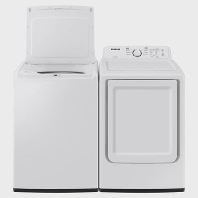 Samsung 4.1 cu. ft. Capacity Top Load Washer with Soft-Close Lid and 7.2 cu. ft. ELECTRIC Dryer with Sensor Dry
