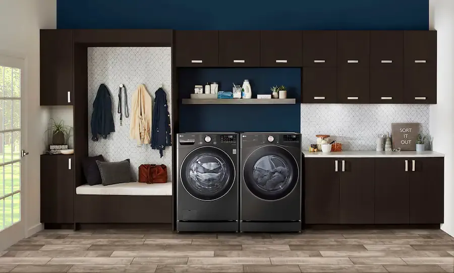 LG 4.5 cu. ft. Front Load Washer with TurboWash 360° and 7.4 cu. ft. Dryer with TurboSteam and Built-In Intelligence