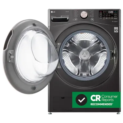 LG 4.5 cu. ft. Front Load Washer with TurboWash 360° and 7.4 cu. ft. Dryer with TurboSteam and Built-In Intelligence