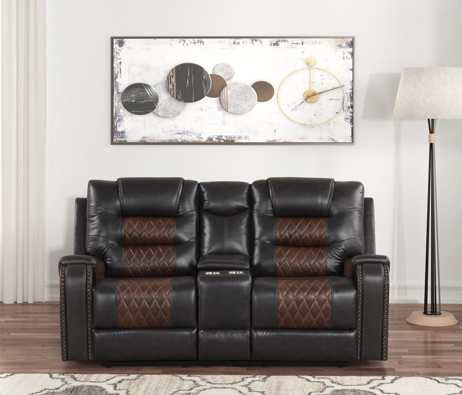 Ohio Brown Manual Recliner Loveseat