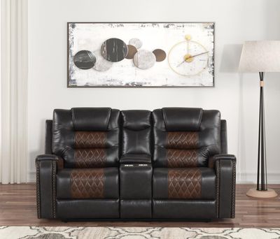 Ohio Brown Manual Recliner Loveseat