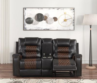 Ohio Brown Manual Recliner Loveseat