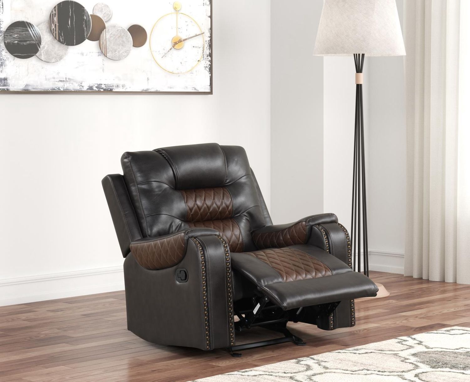 Ohio Brown Manual Rocker Recliner