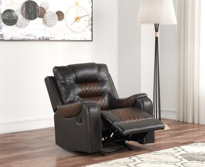 Ohio Brown Manual Rocker Recliner