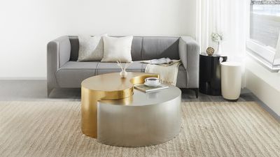 Ying Yang Coffee Table Gold &amp; Silver