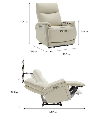 Sanders Leather Power Recliner with Power Headrest