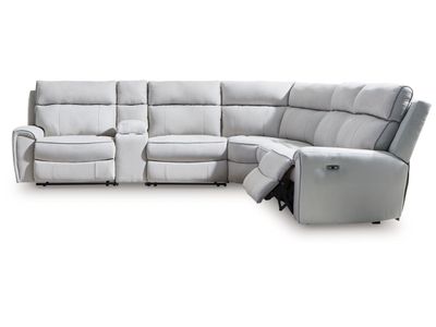 Social Pointe Reclining Sectional with Storage Console