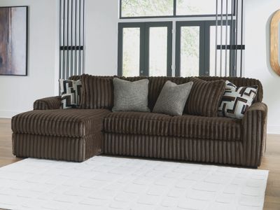 Midnight-Madness 2-Piece Sofa with Chaise Chocolate