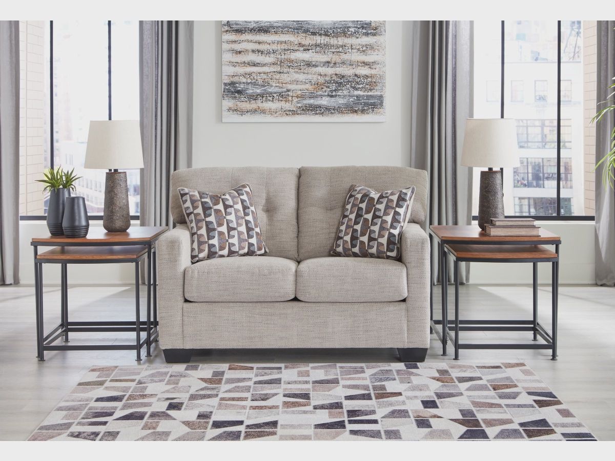 Mahoney Loveseat, Colour: Pebble