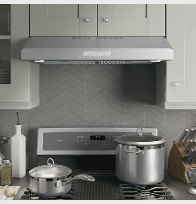 GE Profile 30 in. Over the Range Convertible Range Hood with LED Light in Stainl