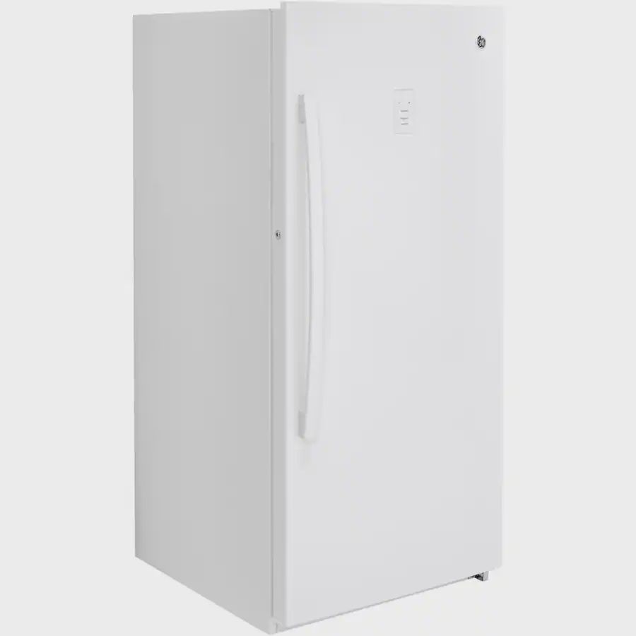 GE Garage Ready 14.1 cu. ft. Frost Free Defrost Upright Freezer in White