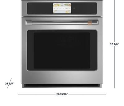 Café - 27" Built-In Single Electric Convection Wall Oven, Customizable - Stainless Steel