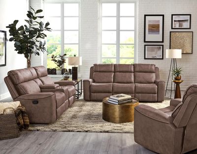 Mocha PMF Motion Sofa &amp; Loveseat Set
