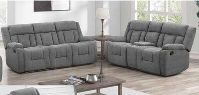 Grey motion sofa &amp; love