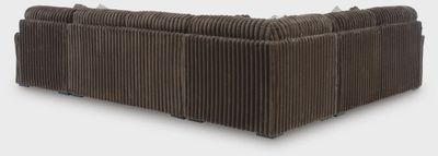 Midnight-Madness 4-Piece Sectional with Chaise Chocolate