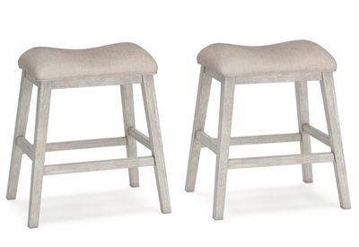 Skempton Counter Height Backless Bar Stool with Upholstered Seat (Set of 2)