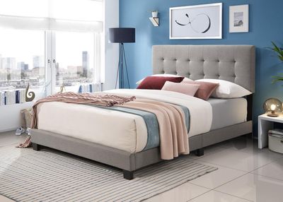 B606 - Twin Bed - Light Gray - Gray / Twin