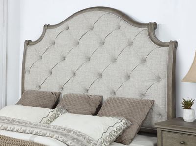 B022 - Queen Bed - Gray - Gray / Queen