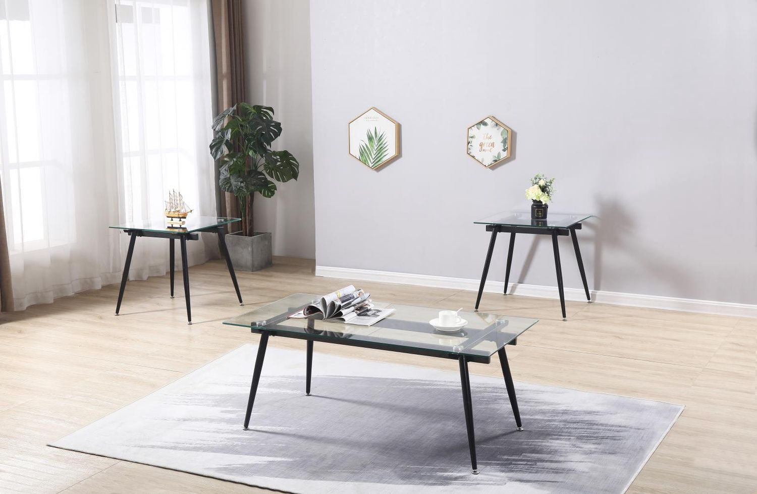 T340 - Table Set (Set of 3) - Black