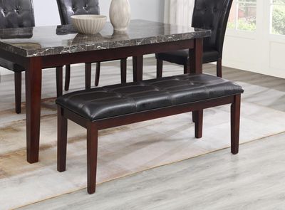 D128 - Bench - Black / Dark Brown