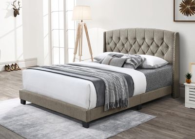 B594 - Twin Bed - Mocha - Gray / Twin