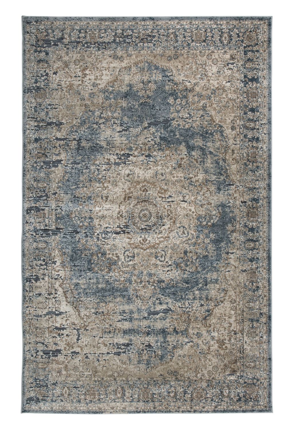 South - 8' x 10' Rug - Blue / Beige - Blue / 8' x 10'