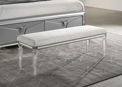 B024 - Bench - Olive Shimmer Silver